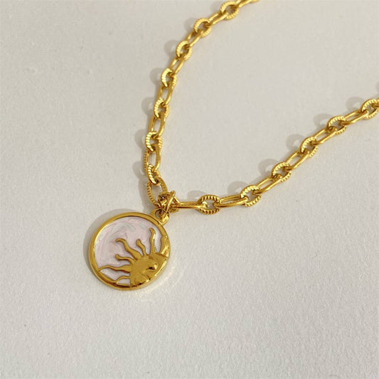 SUN MOON ROUND NECKLACE
