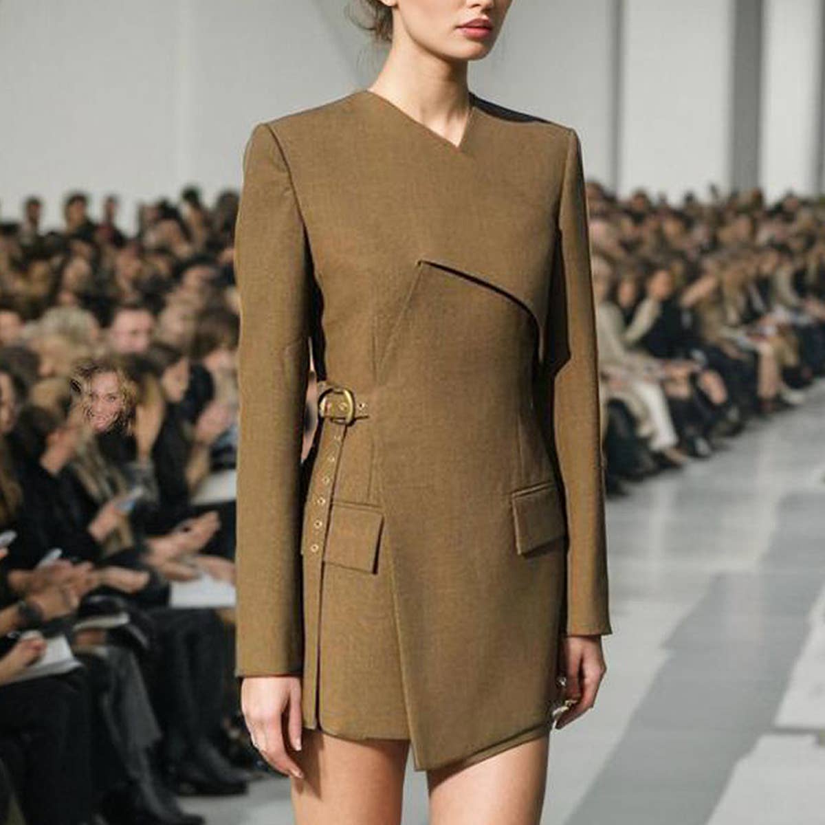 Chic V-Neck Belted Blazer Jacket for Women