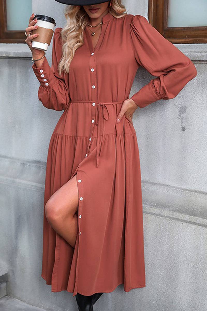 CWDMD4526_SPRING AND AUTUMN LONG SLEEVE ALL-MATCH DRESS