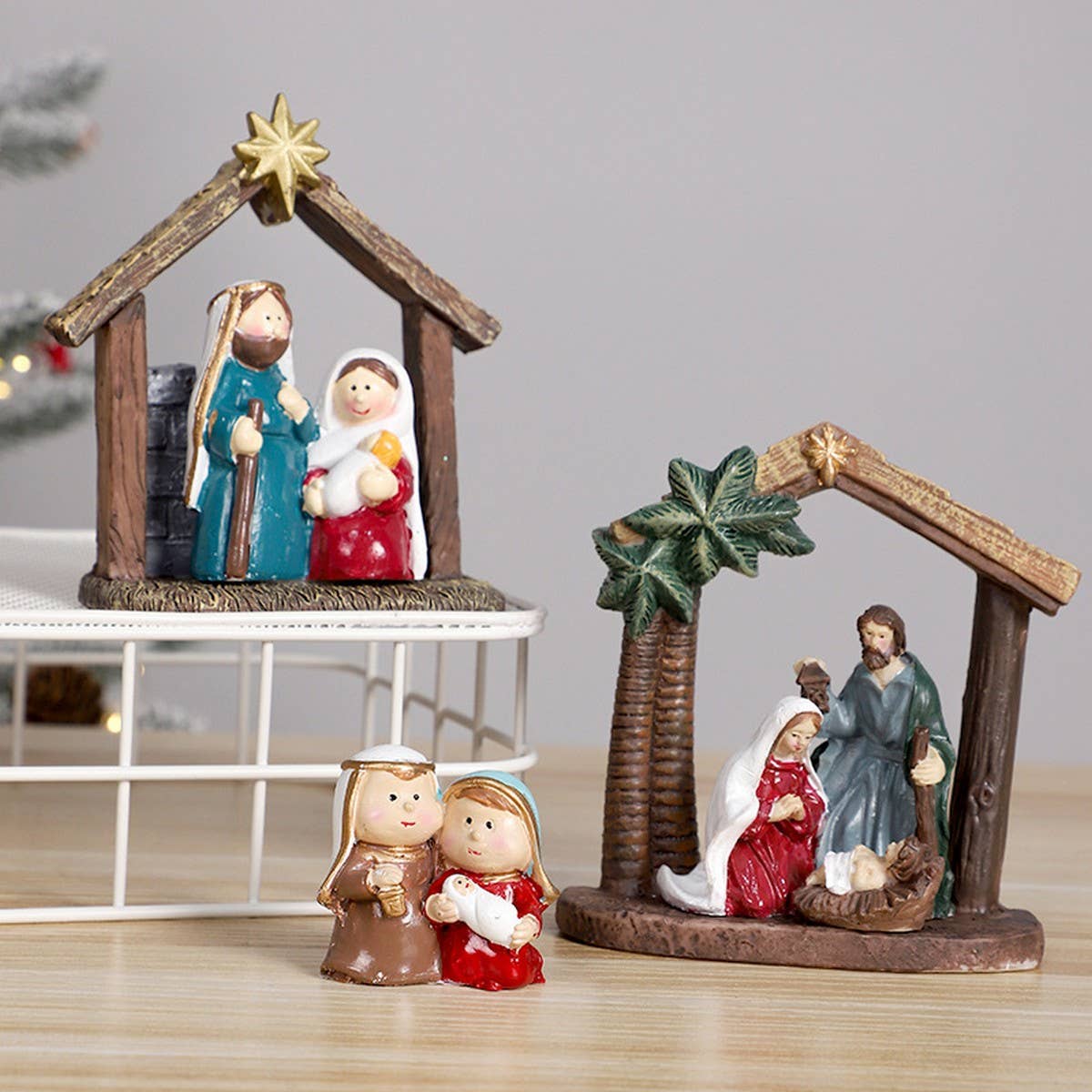 Nativity Scene Resin Christmas Table Decor_CWMM9874
