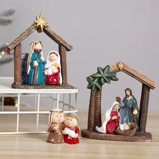 Nativity Scene Resin Christmas Table Decor_CWMM9874
