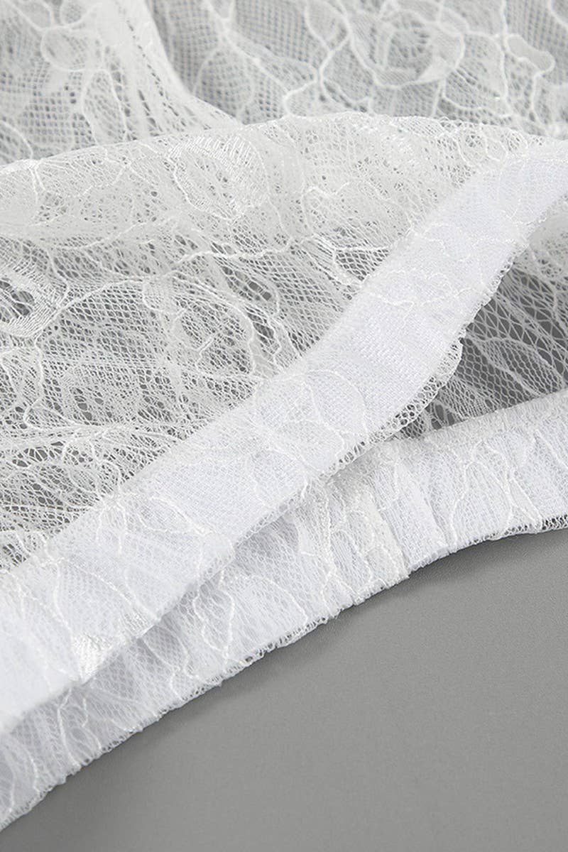 CWBLS140_HOLLOW JACQUARD LACE SEE-THROUGH SKIRT