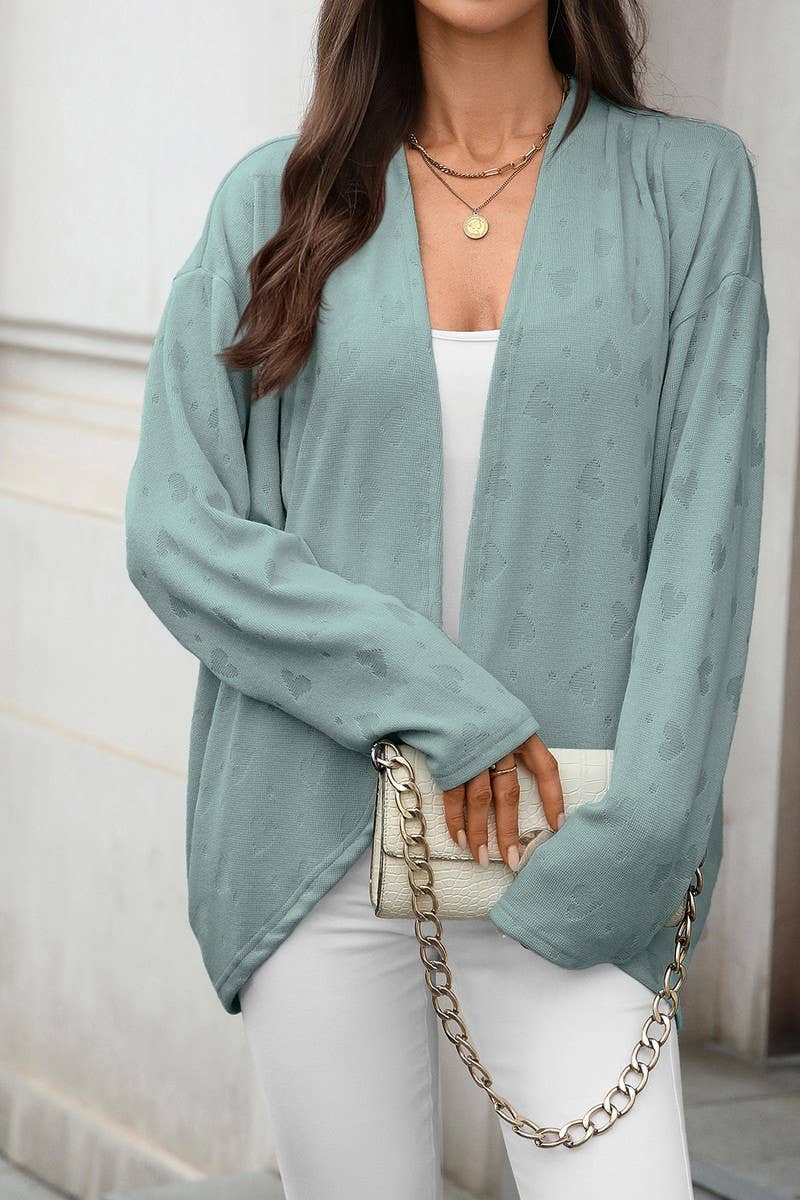 CWOCAL00858_SOLID COLOR CASUAL KNITTED CARDIGAN JACKET