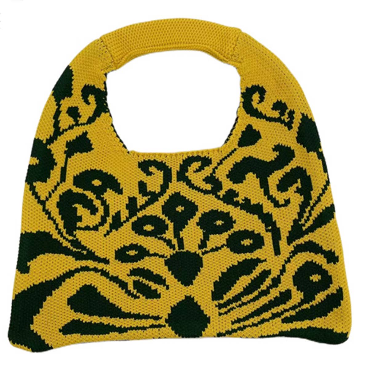 WOMEN FASHION PATTERN KNITTED DESIGN TOTE BAG_CWAB0861