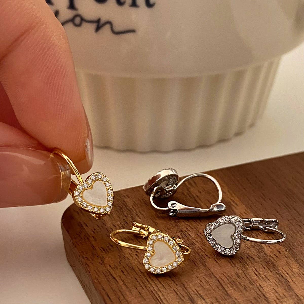 VALENTINE'S DAY HIGH-END ZIRCON HEART EARRINGS