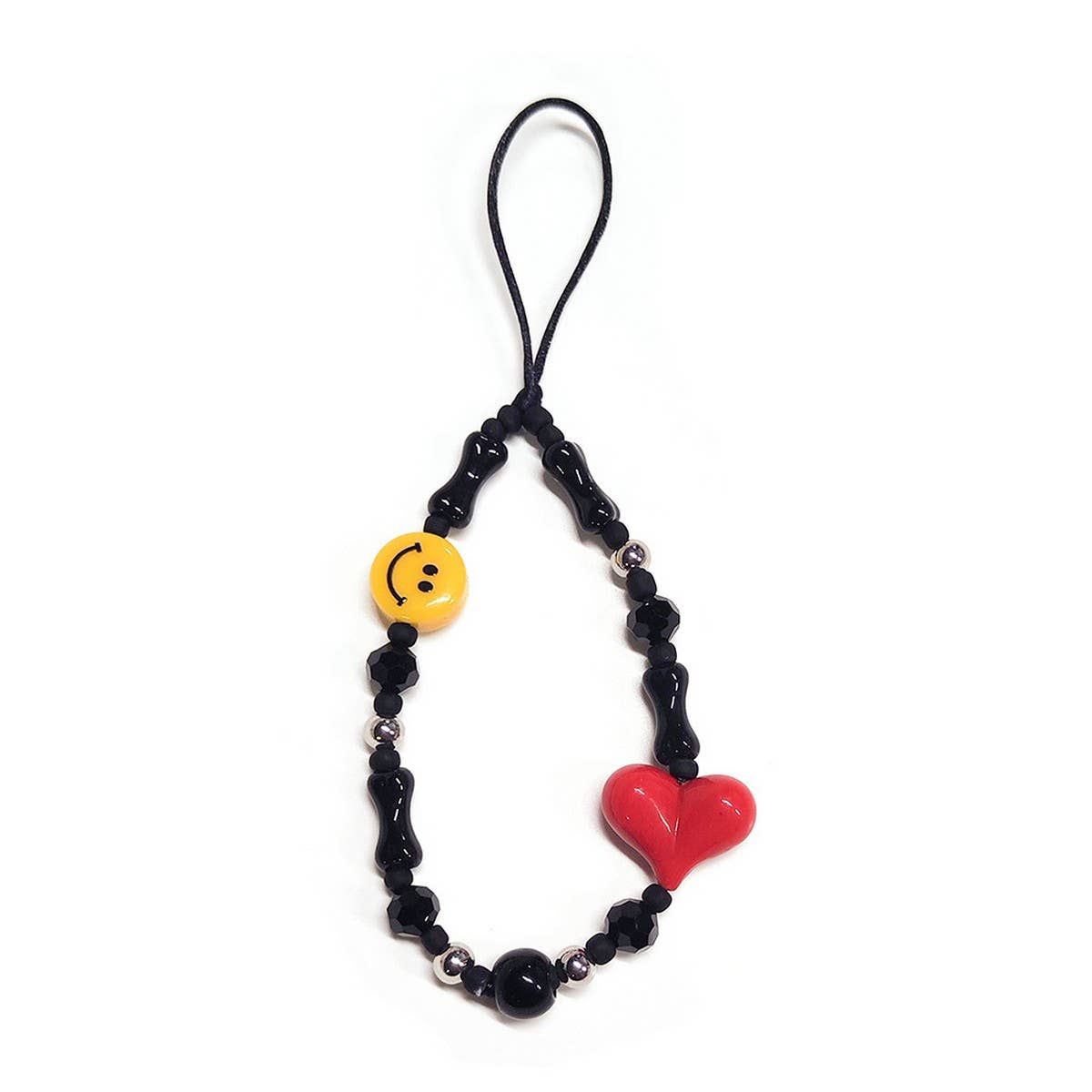CWMM8722_RETRO RAINBOW SHORT HEART GIRLS PHONE CHAIN
