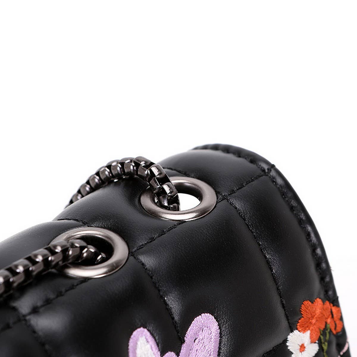 BLACK CLUTCH CHAIN CROSSBODY SHOULDER BAG_CUAB0181