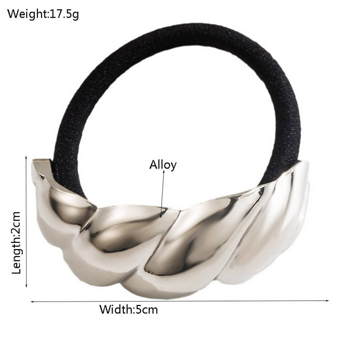 Minimalist Metal Geometric Elastic Hair Tie