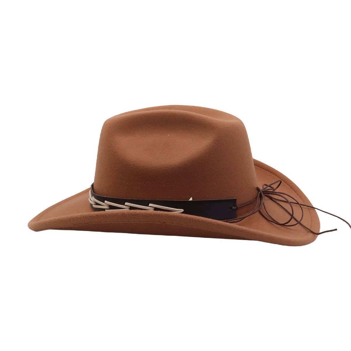 Couples Wool Fedora Hat Cowboy Jazz Style_CWAH04383