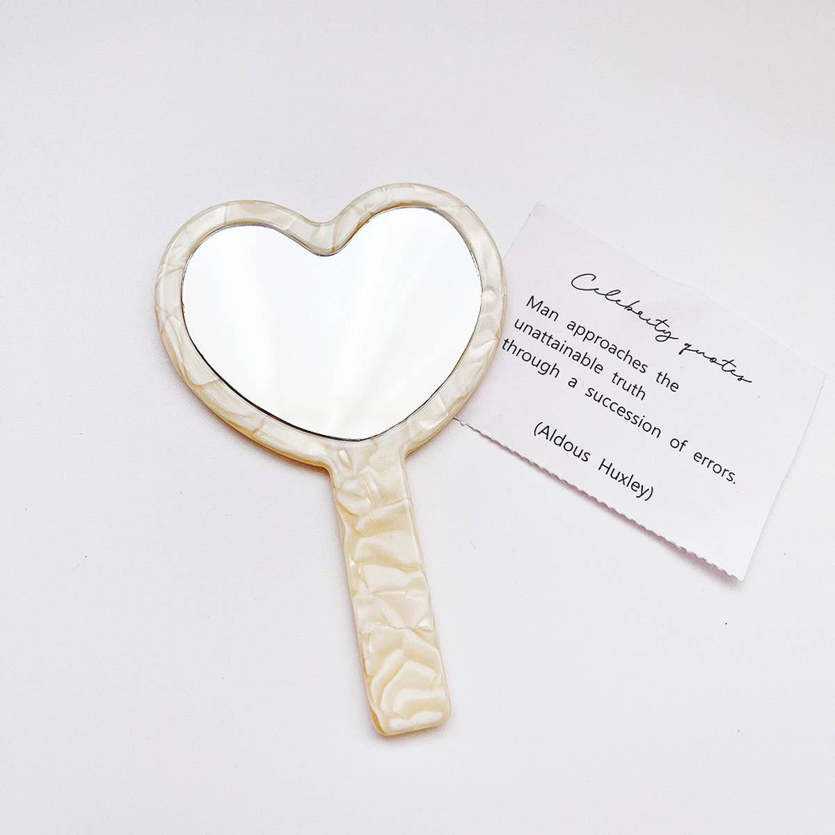 Retro Acetate Compact Mirror Geometric/Heart_CWMM6373