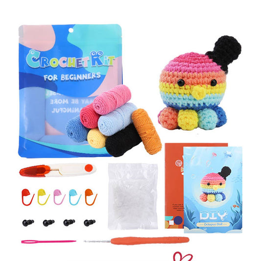 HANDMADE DIY OCTOPUS CROCHET MATERIAL KIT