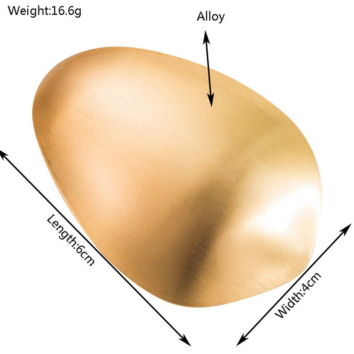 Minimalist Metal Oval Geometric Spring Hair Clip