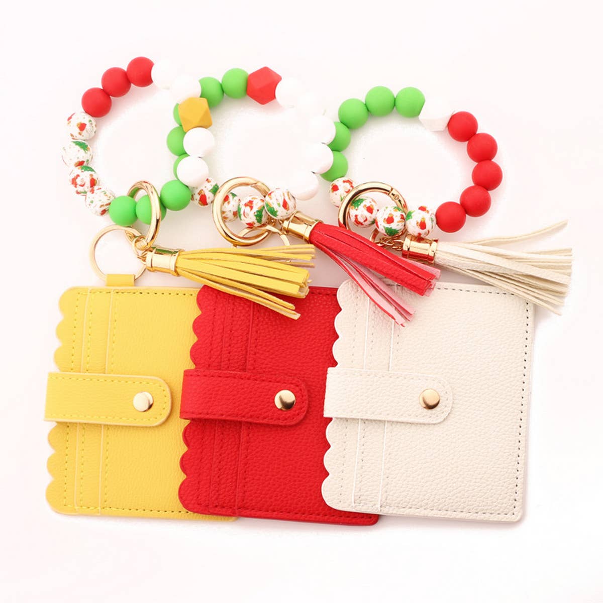 WOMEN CHRISTMAS TREE WALLET KEYCHAIN