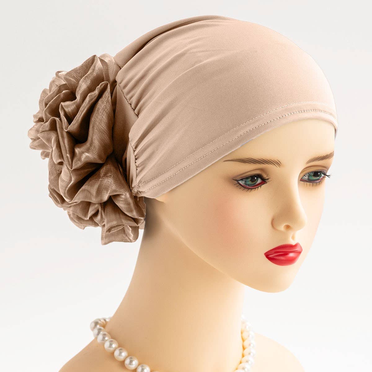 LADIES NEW STYLE HEADSCARF HAT WITH FLOWERS_CWASC2426