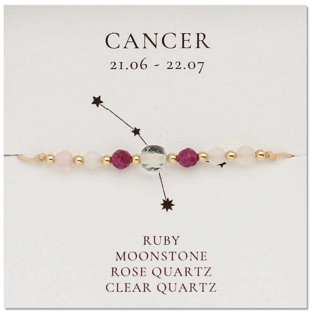 NATURAL STONE COMBINATION ZODIAC BEADED BRACELET_CWAB4627