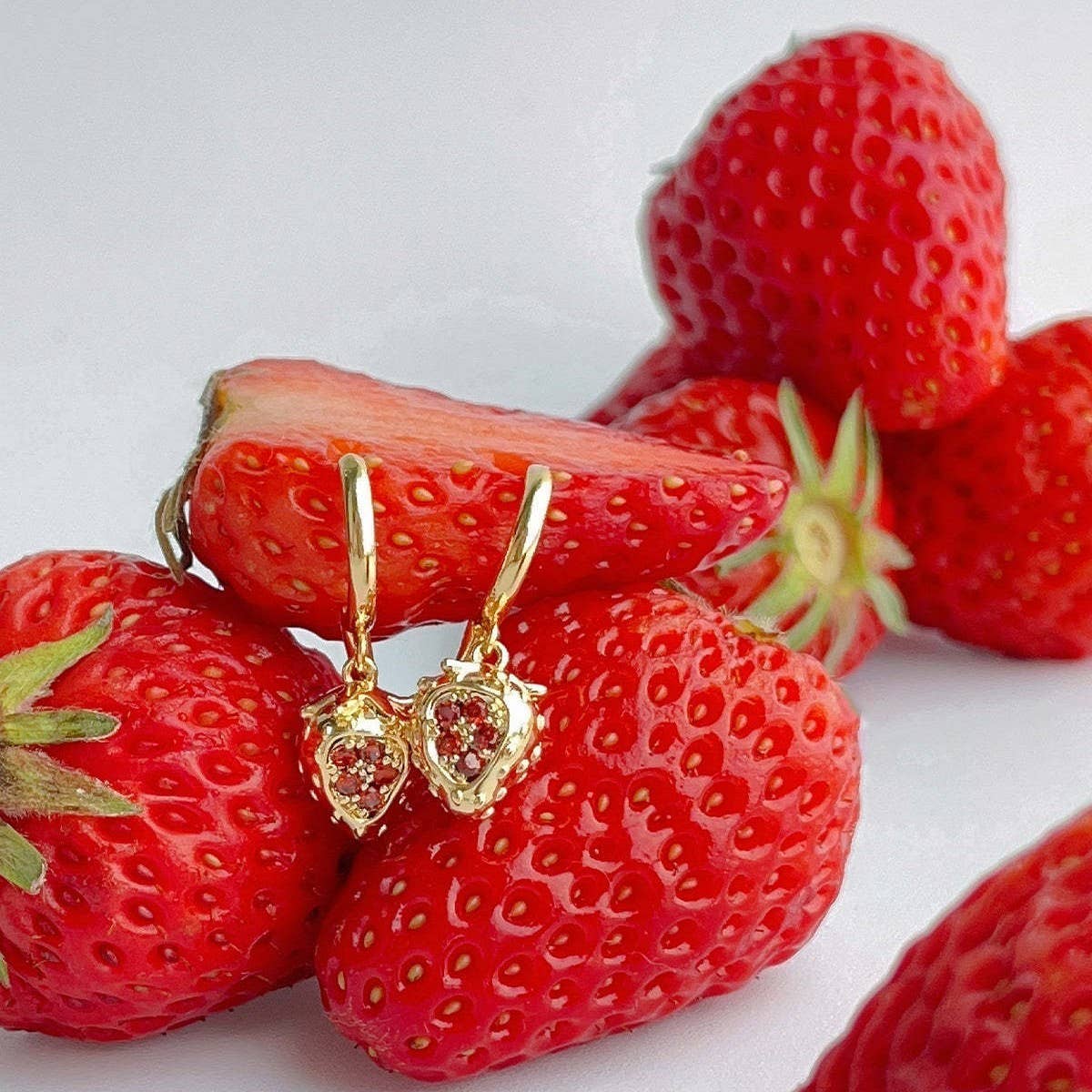 High-end Fashion Fruit Series Gold Earrings