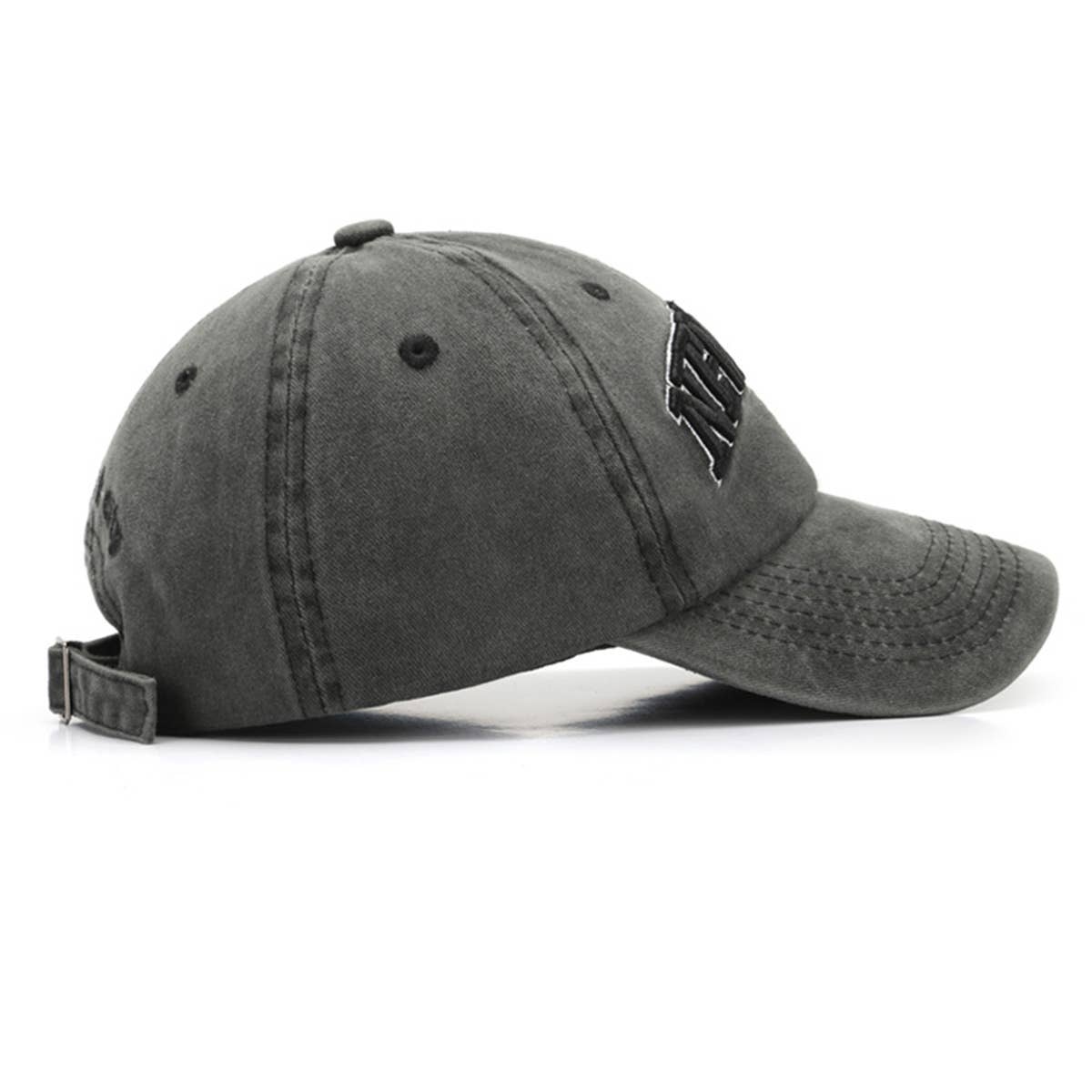 Vintage Washed NY Embroidered Denim Cap_CWAH1266