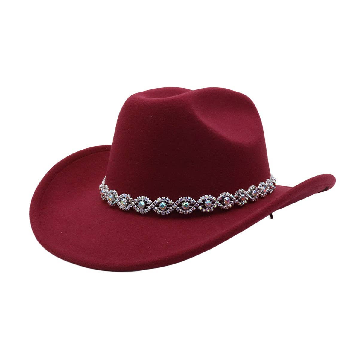 New Wool Fedora Hat Western Ethnic Jazz Style_CWAH04469