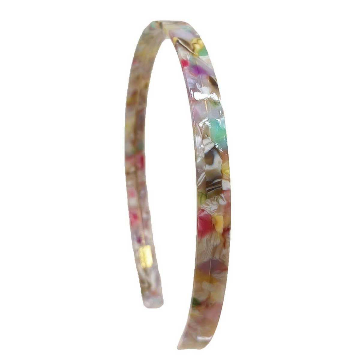 SIMPLE 1CM NARROW ACETATE HAIRBAND HAIRPIN