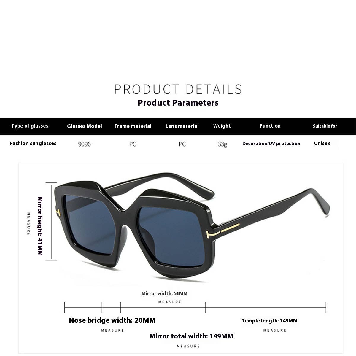 NEW T-SHAPED IRREGULAR TRENDY COLORFUL SUNGLASSES_CWASG0377