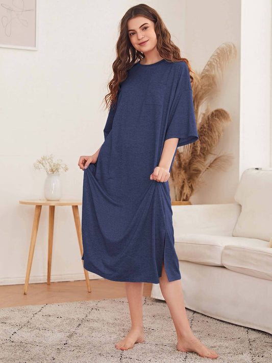 LONG, LOOSE AND COMFORTABLE ONE-STEP DRESS