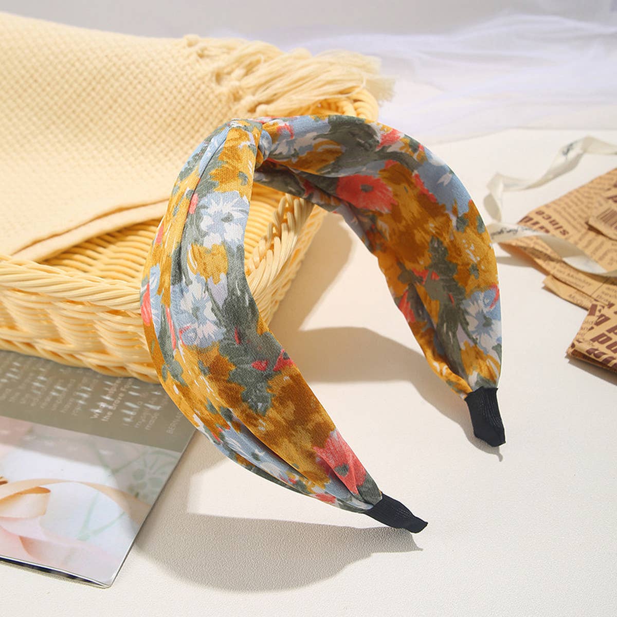 CROSS HEADBAND WIDE BRIM FABRIC HEADBAND_CWAHA1706