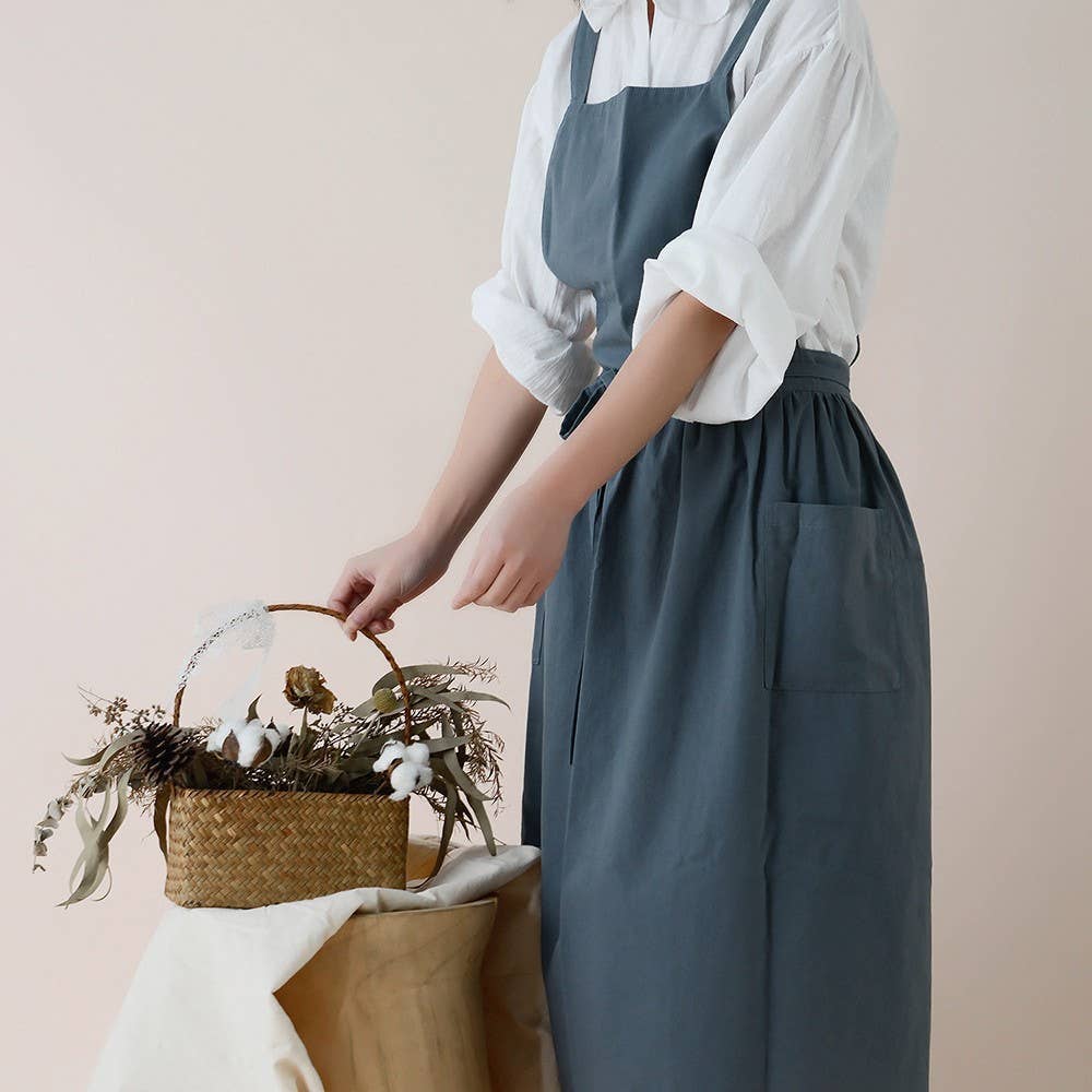 Waterproof cotton linen apron Aprons with pocket