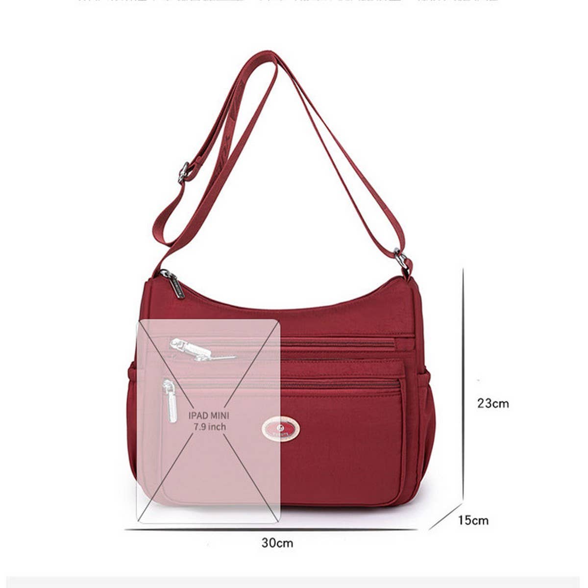 FASHIONABLE NYLON CLOTH SHOULDER MESSENGER BAG_CWAB3520