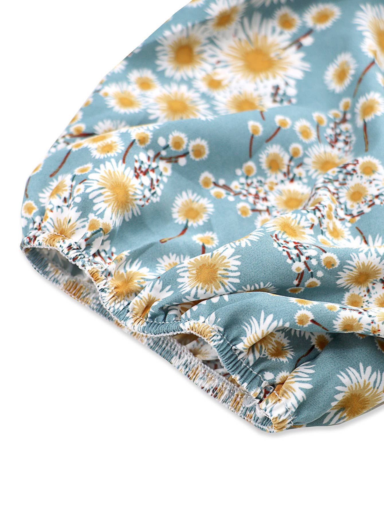 Sexy Short Fitted Floral Balloon Sleeve Dress