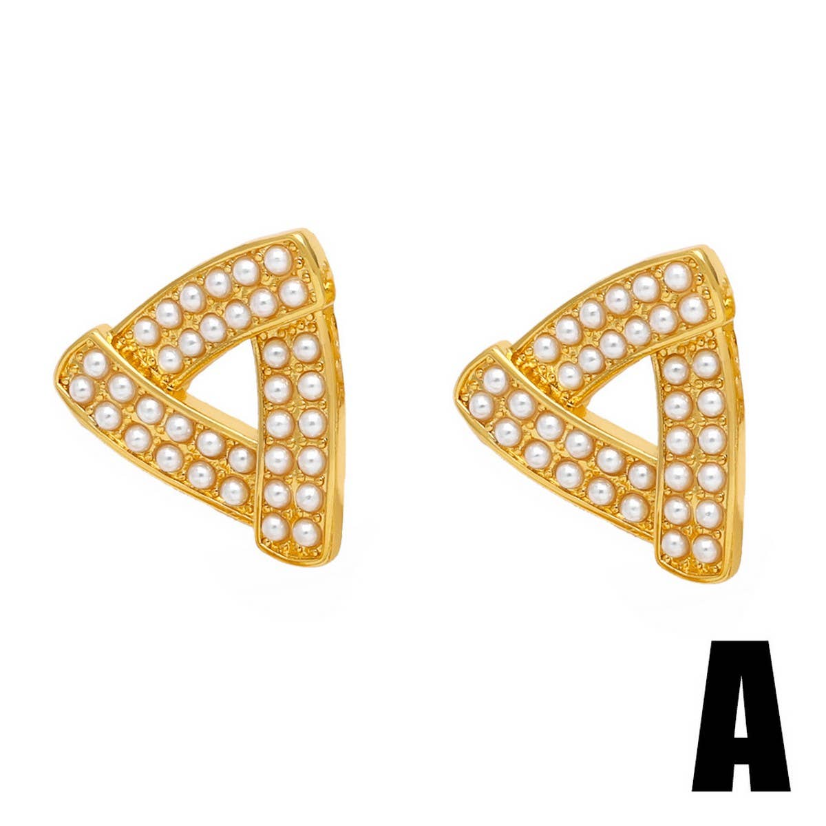 HEART SHAPED PEARL GOLD-PLATED EARRINGS