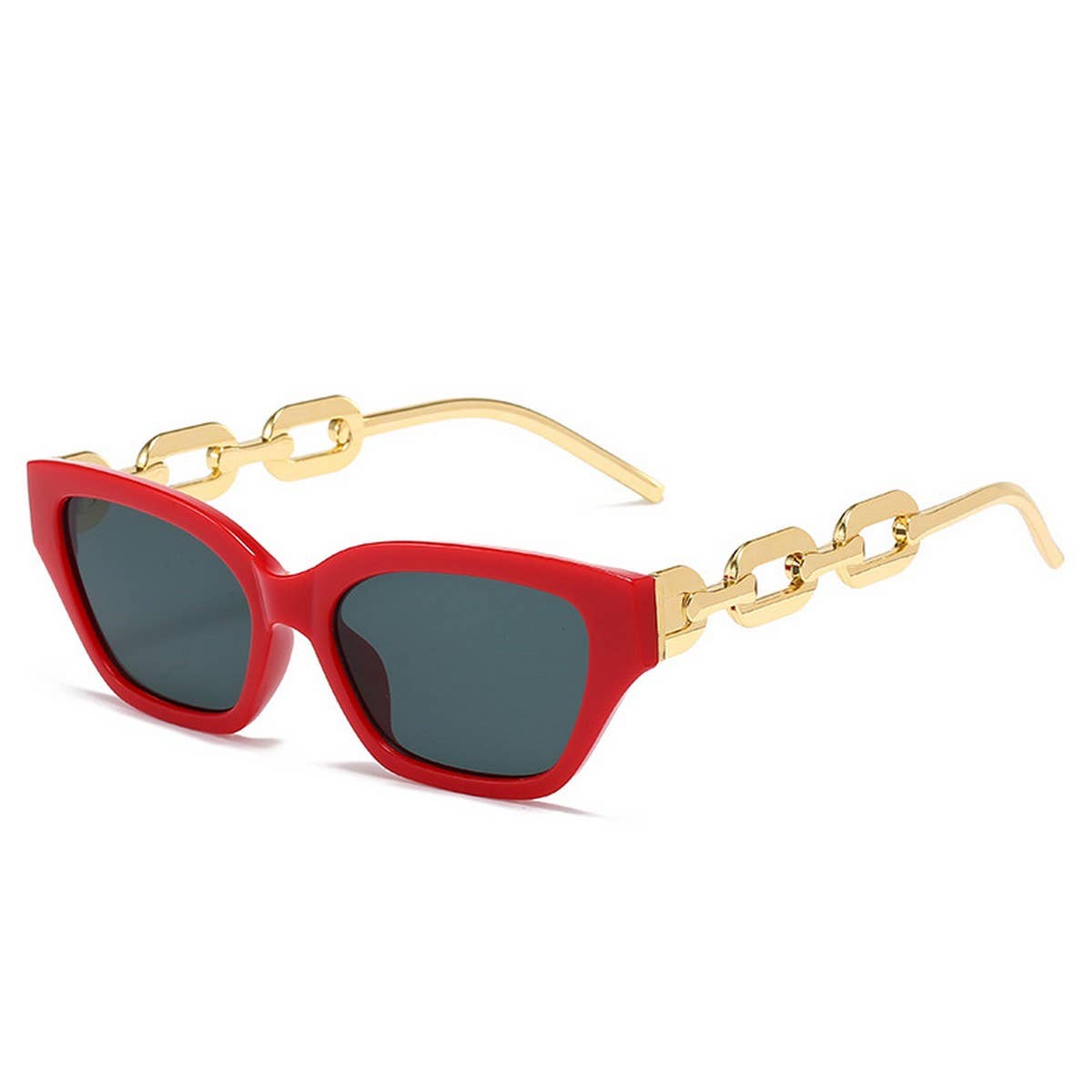 CAT-EYE CHAIN FASHION METAL SUNGLASSES WOMEN_CWASG0279