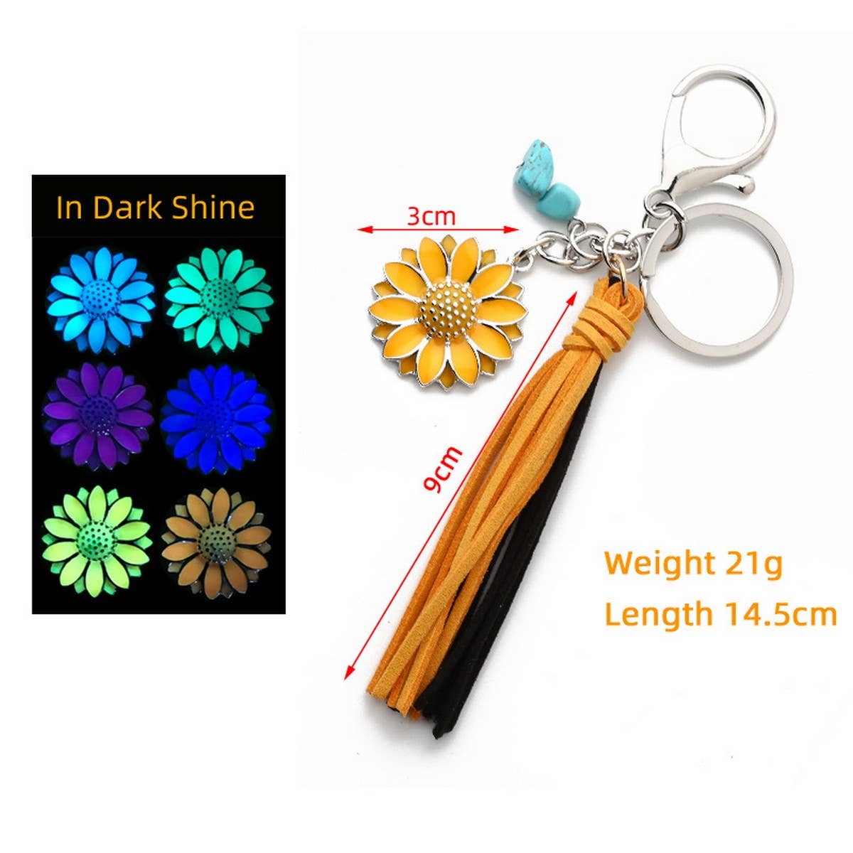 Vintage Western Glow-in-the-Dark Bull Keychain