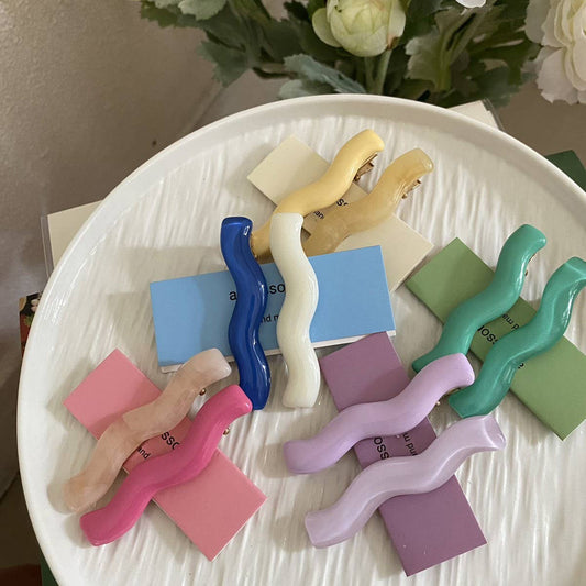Candy Color Acrylic Wave Hair Clip - Side Bang Pin_CWAHA1289
