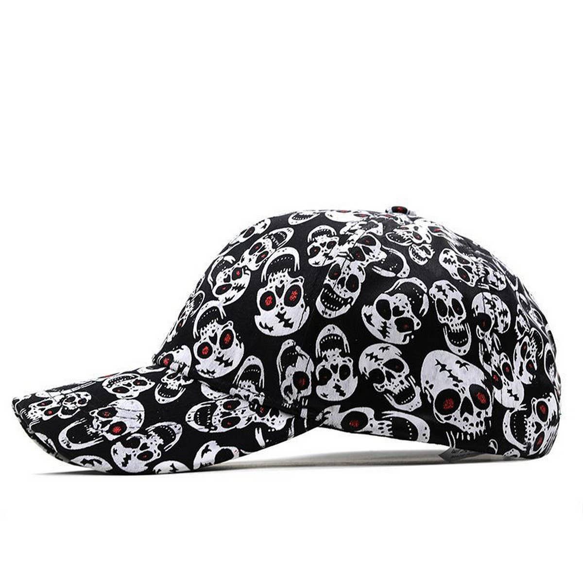 Skull Print Baseball Cap Sun Hat Unisex_CWAH0994