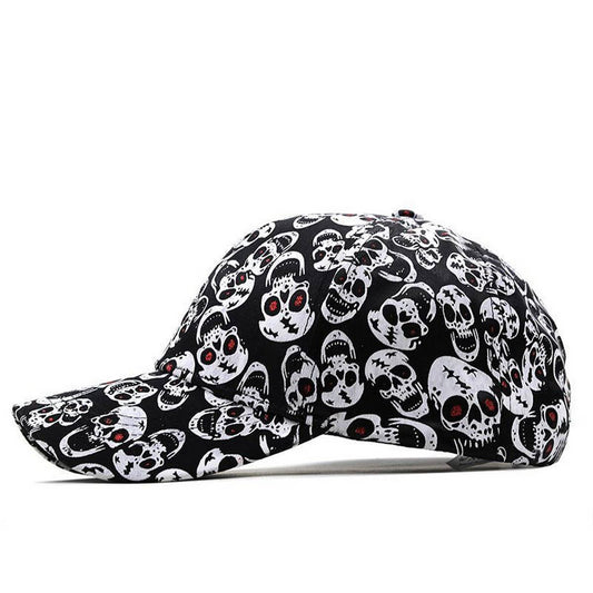 Skull Print Baseball Cap Sun Hat Unisex_CWAH0994