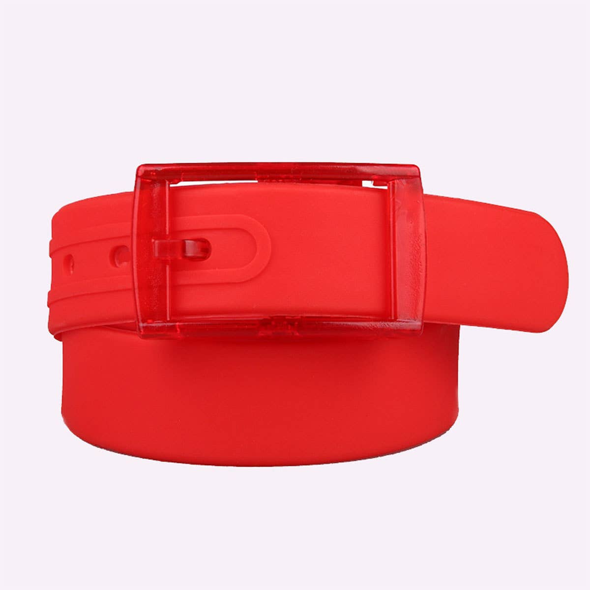 Plastic buckle candy color no metal belt