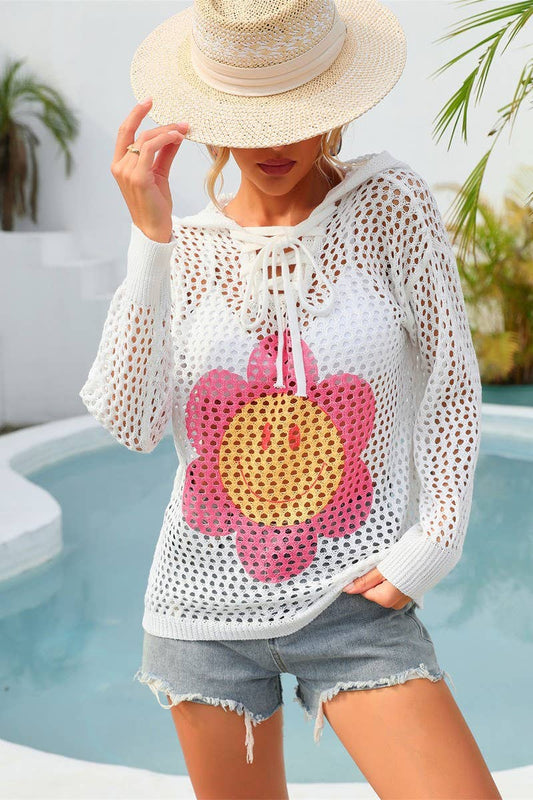 HOODED PRINT FASHION HOLIDAY LONG SLEEVE SUNBLOCK_CWOHOL0515