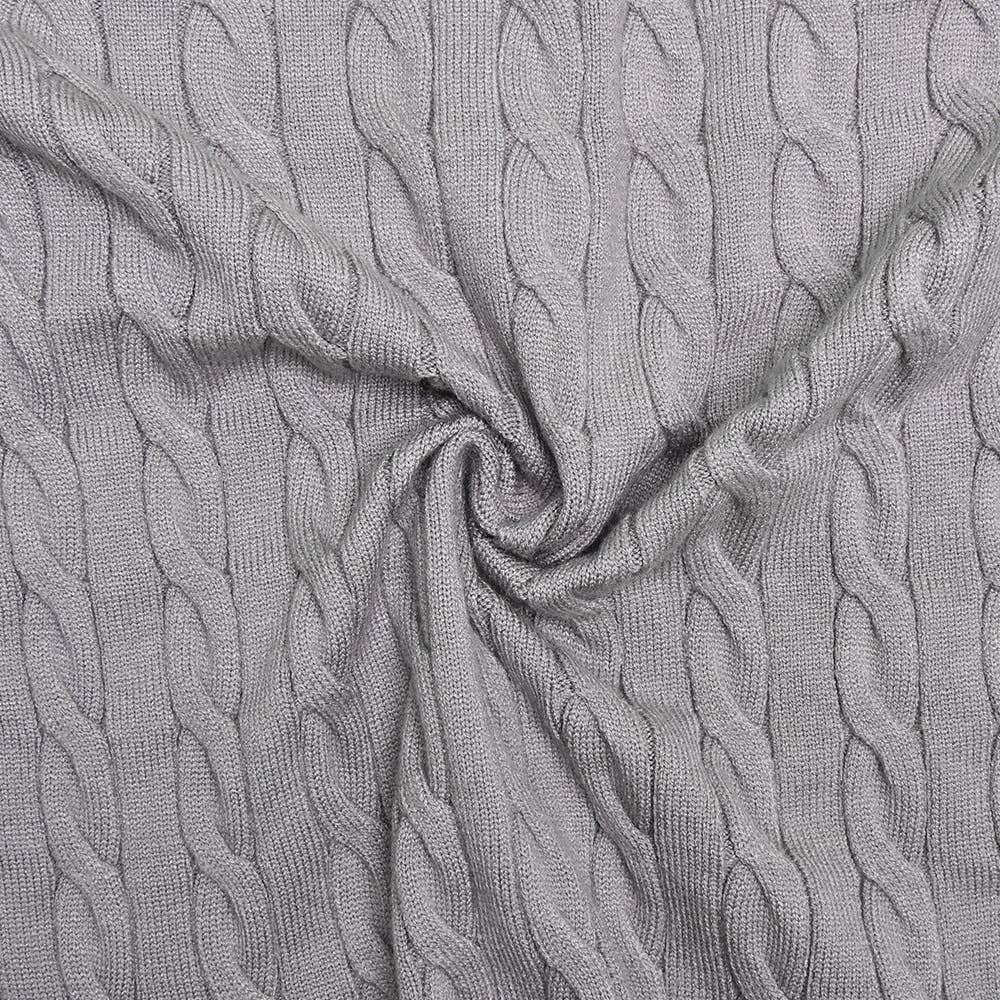 Fashionable semi-high neck zipper knit cardigan