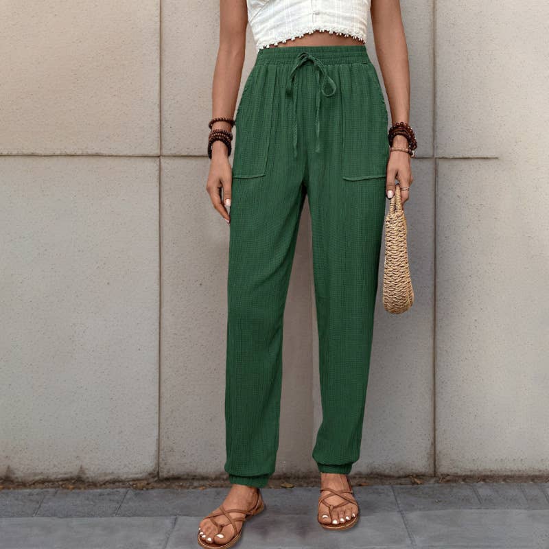 Texture sense casual long small foot pants