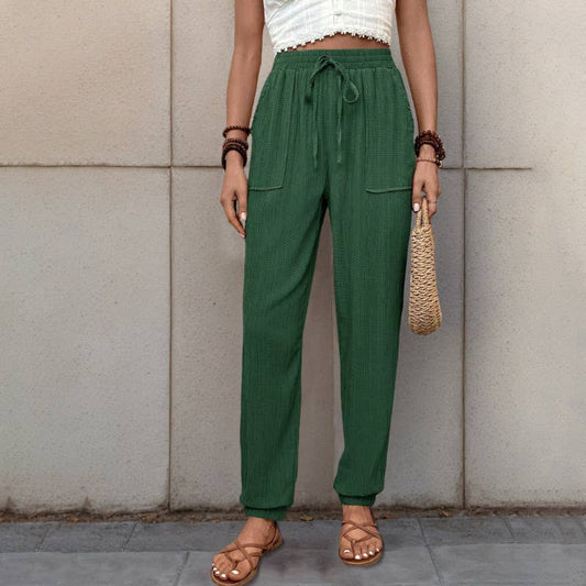 Texture sense casual long small foot pants