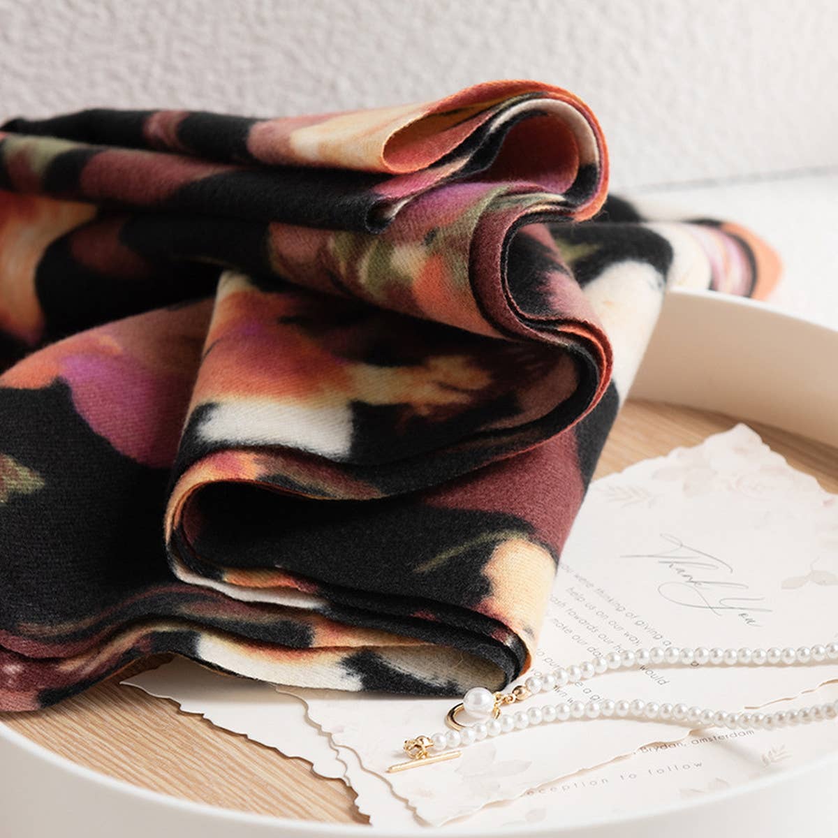 Soft Floral Tassel Scarf - Elegant Women's Wrap_CWASC0916