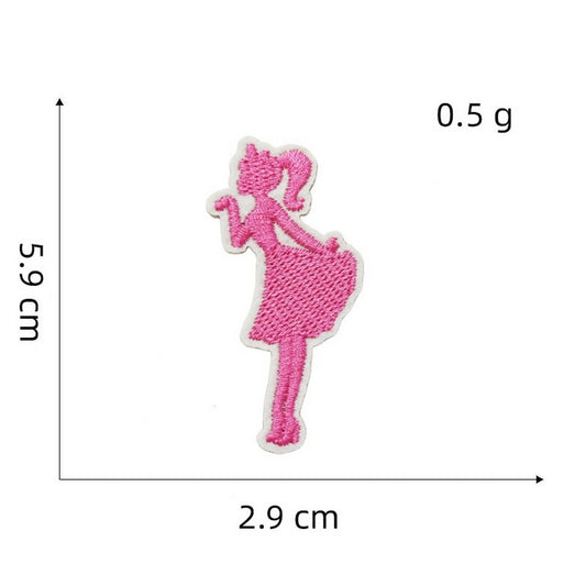 NEW PINK CARTOON EMBROIDERED CLOTH PATCH