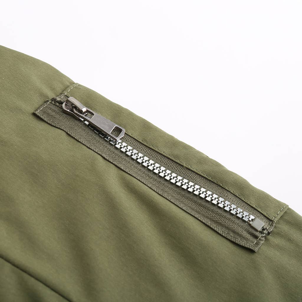 HOODED WARM PADDED JACKET WITH FLEECE