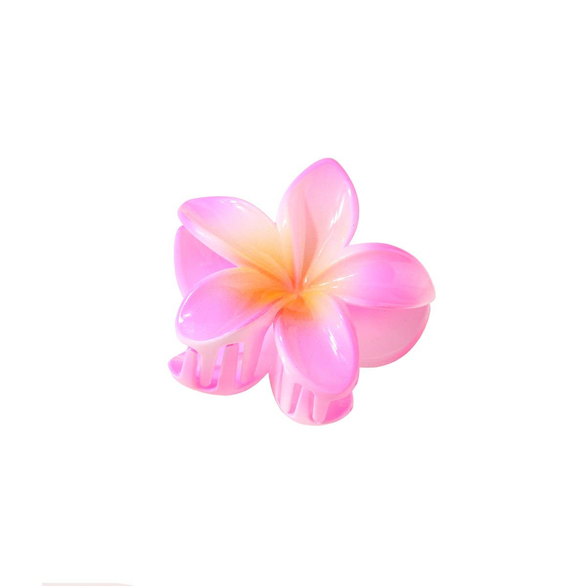 Gradient Flower Hair Claw - Plumeria Beach Clip