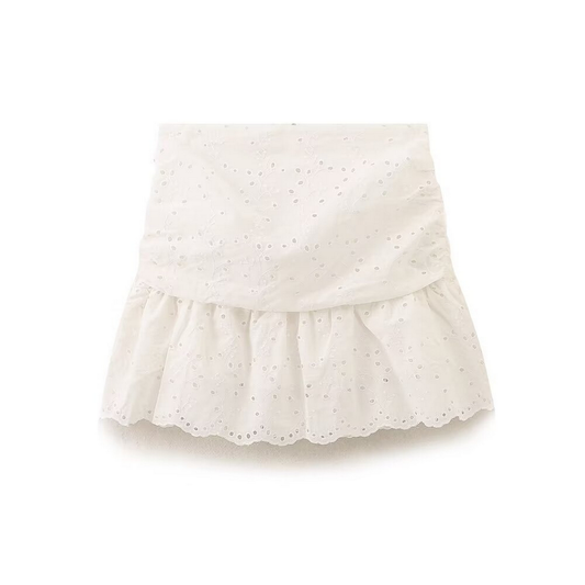 Women's Cutout Embroidery Skirt, Casual Elegance
