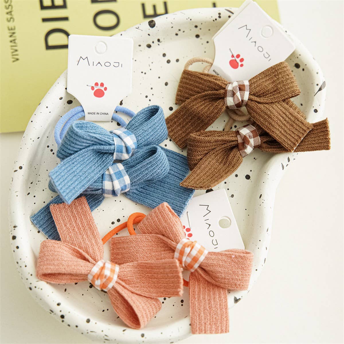 CANDY COLOR CUTE BOW CHILDREN'S HAIR TIES_CWAHA1117