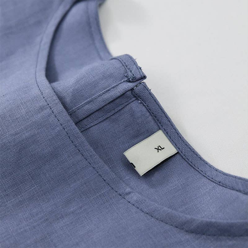 ARTSY LANTERN SLEEVE COTTON LINEN BLOUSE