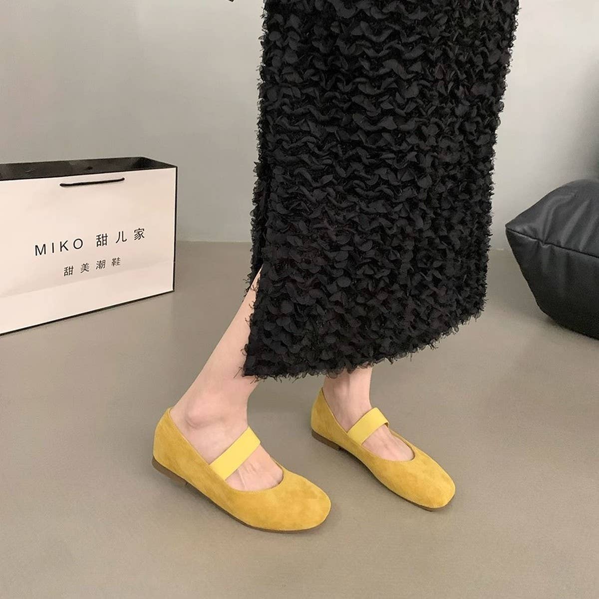 Red Ballet Flats Mary Janes for Dresses_CWSHF0134