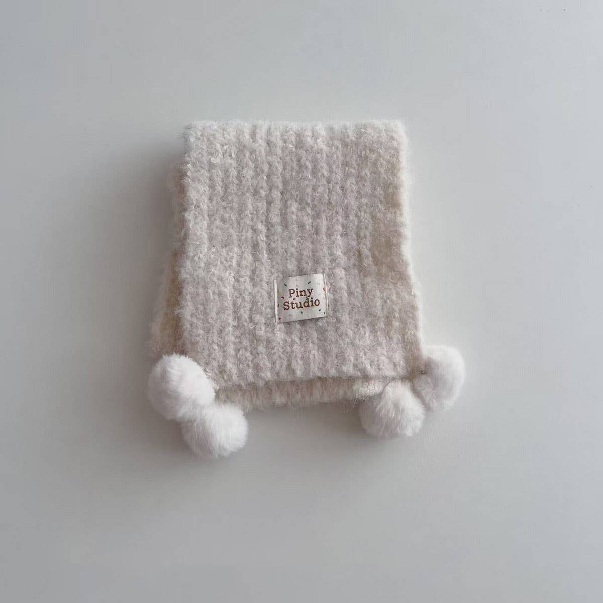 Cute Pom Pom Knit Scarf ?Neck Warmer for Kids