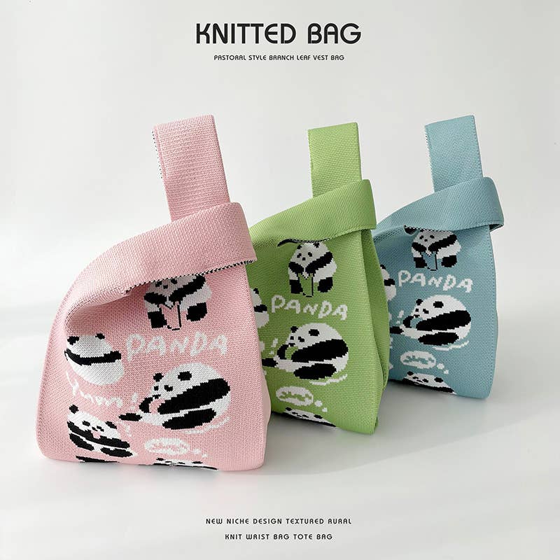 Versatile commuter knit single-shoulder handbag